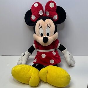 Disney Parks Authentic 18" Minnie Mouse Plush | Classic Red Polka Dot Dress